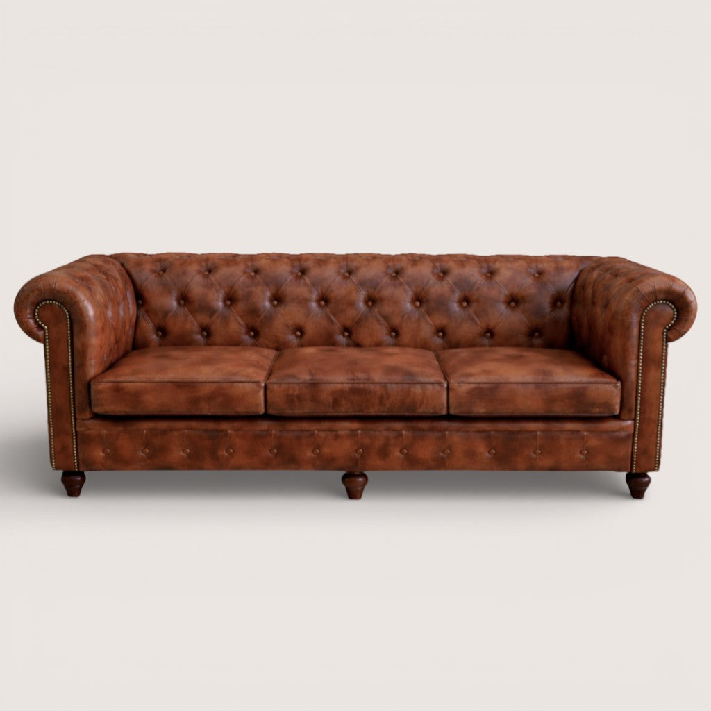 3 Seater Leather Sofa - Kukuu sofa