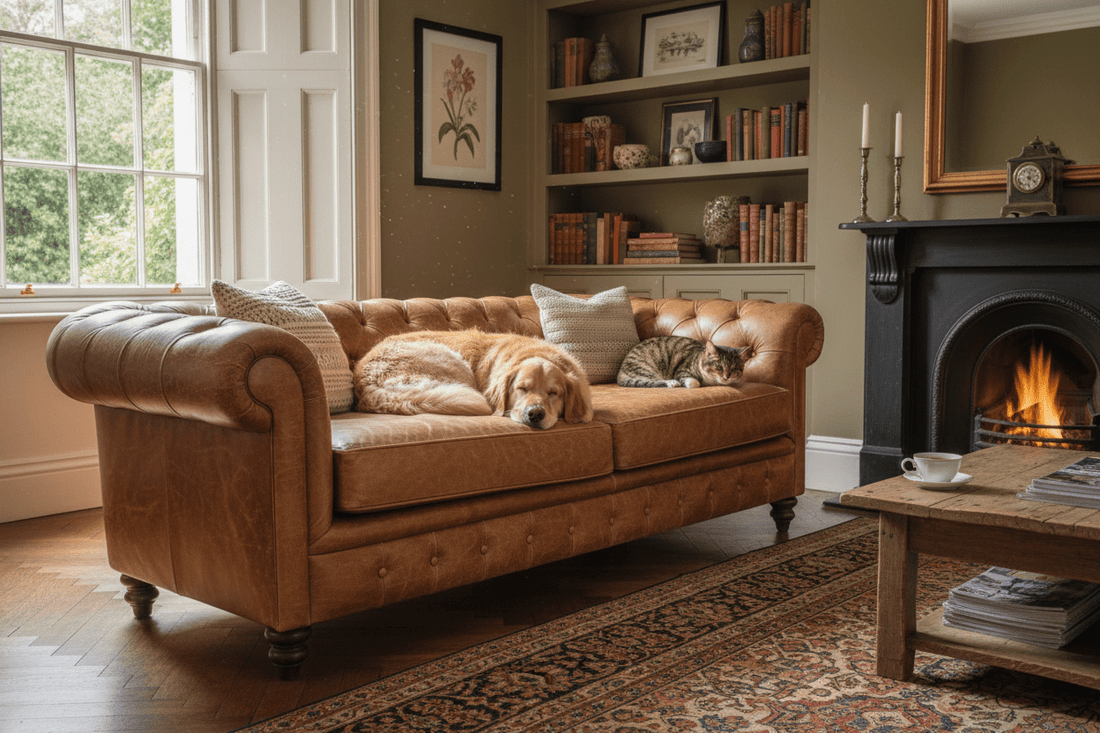 Best Leather Sofas for Homes with Pets - Kukuu Sofa