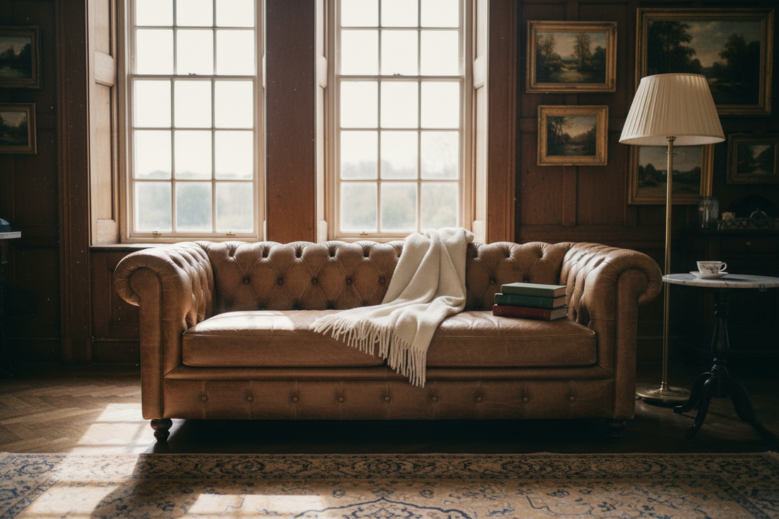 full grain leather sofa