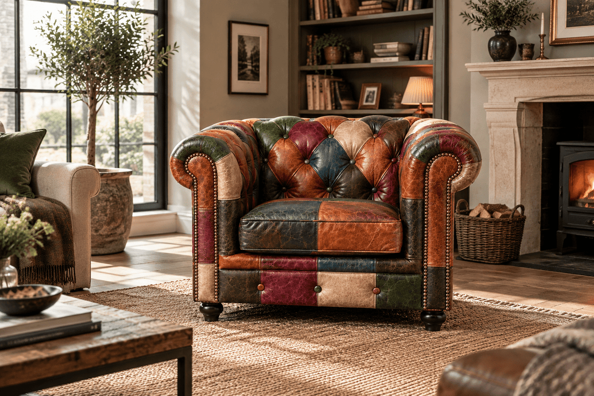 What Is a Patchwork Leather Sofa and Why Is It So Unique? - Kukuu Sofa