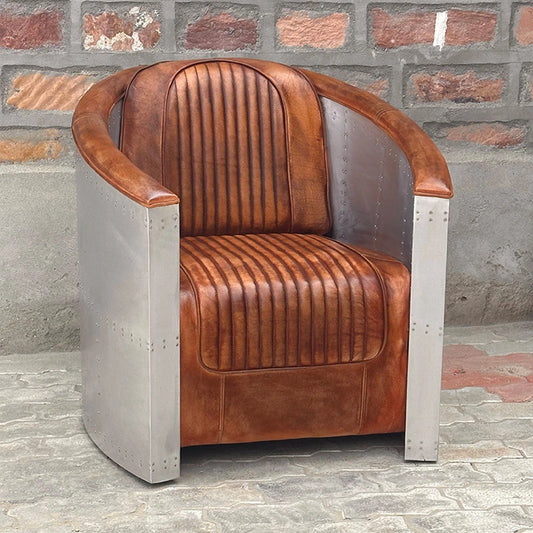 Aviator Industrial Aircraft Aluminium Armchair( Only On Special Order )