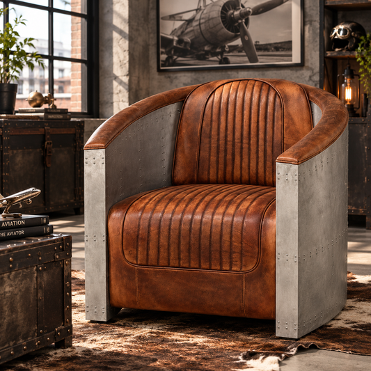 Maverick – Aviator Industrial Aircraft Aluminium 2-Seater Sofa