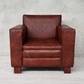 Crocodile Print Leather Armchair UK | Buffalo Leather Club Chair - Kukuu Sofa
