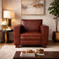 Crocodile Print Leather Armchair UK | Buffalo Leather Club Chair - Kukuu Sofa