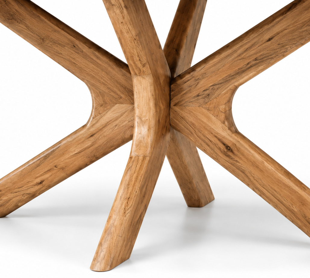 Kensington Solid Mango Wood Oval Dining Table – Light Brown