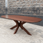 Kensington Solid Mango Wood Oval Dining Table – Walnut Brown - Kukuu Sofa