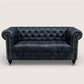 Kingsford - Berlin Grey Top Grain Buffalo Leather Chesterfield sofa - Kukuu Sofa