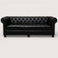 Kingsford Collection – Culcutta Black Top Grain Buffalo Leather Chesterfield Sofa - Kukuu Sofa