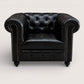 Kingsford Collection – Culcutta Black Top Grain Buffalo Leather Chesterfield Sofa - Kukuu Sofa