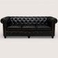 Kingsford Collection – Culcutta Black Top Grain Buffalo Leather Chesterfield Sofa - Kukuu Sofa
