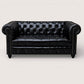 Kingsford Collection – Culcutta Black Top Grain Buffalo Leather Chesterfield Sofa - Kukuu Sofa