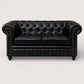 Kingsford Collection – Culcutta Black Top Grain Buffalo Leather Chesterfield Sofa - Kukuu Sofa