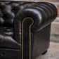 Kingsford Collection – Culcutta Black Top Grain Buffalo Leather Chesterfield Sofa - Kukuu Sofa