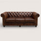 Kingsford Collection - Dark Brown Top Grain Buffalo Leather Chesterfield sofa - Kukuu Sofa