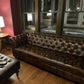Kingsford Collection - Dark Brown Top Grain Buffalo Leather Chesterfield sofa - Kukuu Sofa