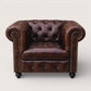 Kingsford Collection - Dark Brown Top Grain Buffalo Leather Chesterfield sofa - Kukuu Sofa