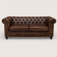 Kingsford Collection - Dark Brown Top Grain Buffalo Leather Chesterfield sofa - Kukuu Sofa