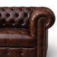 Kingsford Collection - Dark Brown Top Grain Buffalo Leather Chesterfield sofa - Kukuu Sofa