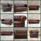 Kingsford Collection - Dark Brown Top Grain Buffalo Leather Chesterfield sofa - Kukuu Sofa