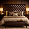 Kingsford Collection - Dark Brown Top Grain Buffalo Leather Headboard - Kukuu Sofa