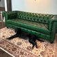 Kingsford Collection - Emerald Green Top Grain Buffalo Leather Chesterfield sofa - Kukuu Sofa