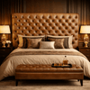 Kingsford Collection – Natural Tan Top Grain Buffalo Leather Headboard - Kukuu Sofa
