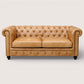 Kingsford - Natural Tan Top Grain Buffalo Leather Chesterfield sofa - Kukuu Sofa
