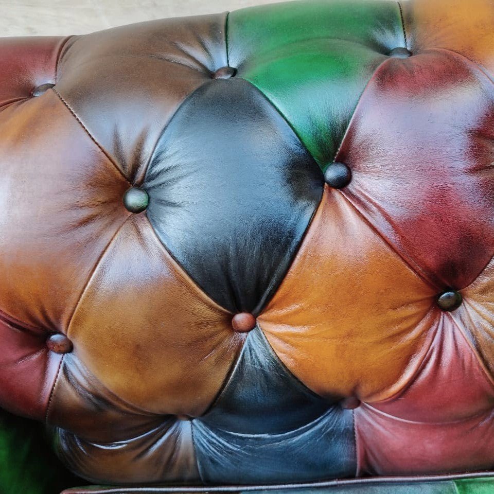 Kingsford – Patchwork Special Edition Top Grain Buffalo Leather Sofa - Kukuu Sofa