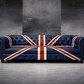Kingsford – Union Jack Special Edition Hand Painted Top Grain Buffalo Leather Sofa - Kukuu Sofa