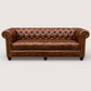 Kingsford - Vintage Brown Top Grain Buffalo Leather Chesterfield sofa - Kukuu Sofa