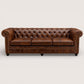 Kingsford - Vintage Brown Top Grain Buffalo Leather Chesterfield sofa - Kukuu Sofa