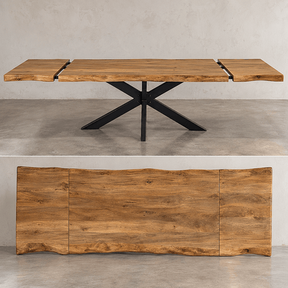 KUKUU Extend-It! – Solid Mango Wood Extending Dining Table 200–300cm - Kukuu Sofa