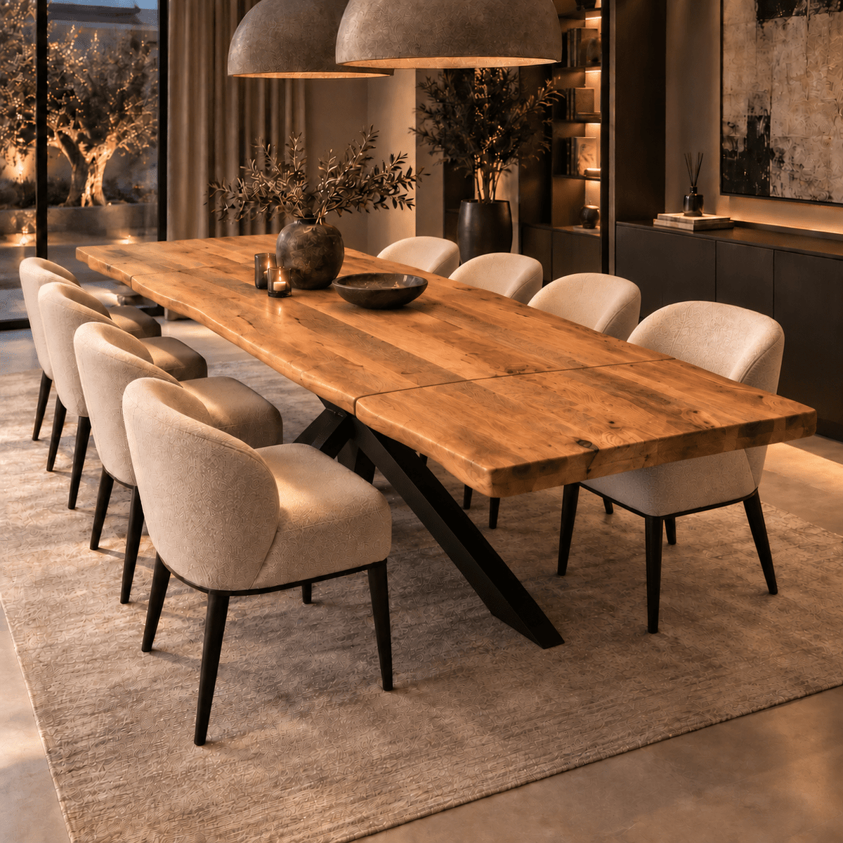 KUKUU Extend-It! – Solid Mango Wood Extending Dining Table - Kukuu Sofa