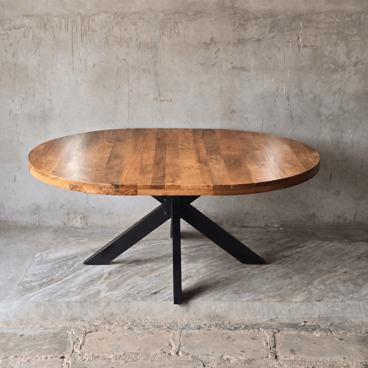 KUKUU Extend-It! – Solid Mango Wood Round Extending Dining Table - Kukuu Sofa