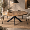 KUKUU Extend-It! – Solid Mango Wood Round Extending Dining Table - Kukuu Sofa