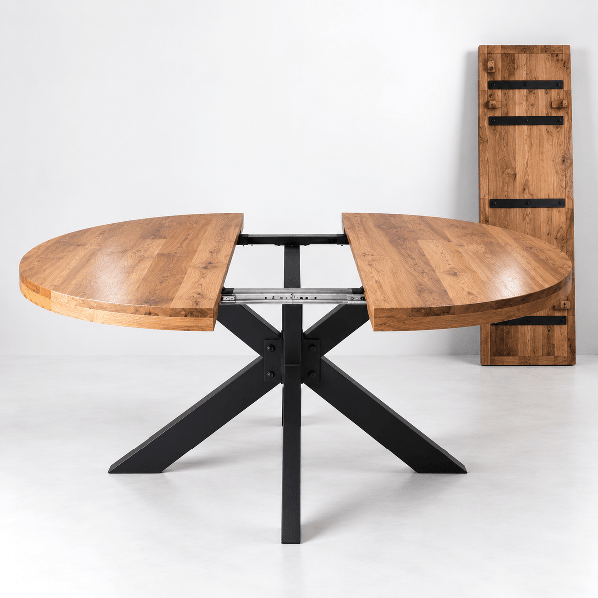 KUKUU Extend-It! – Solid Mango Wood Round Extending Dining Table - Kukuu Sofa