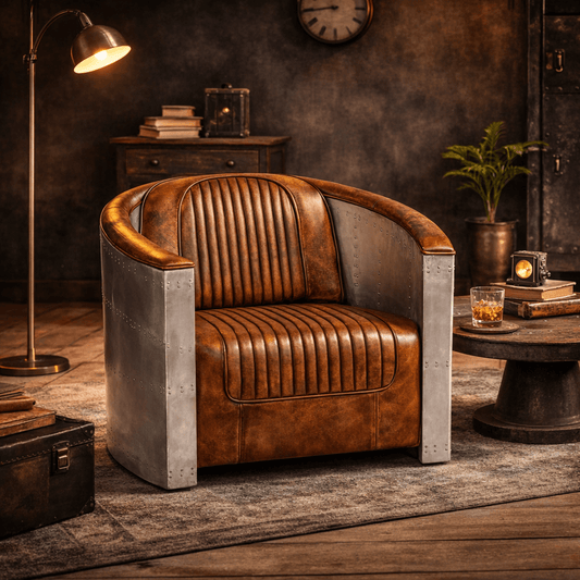 Aviator Industrial Aircraft Aluminium Armchair( Only On Special Order )