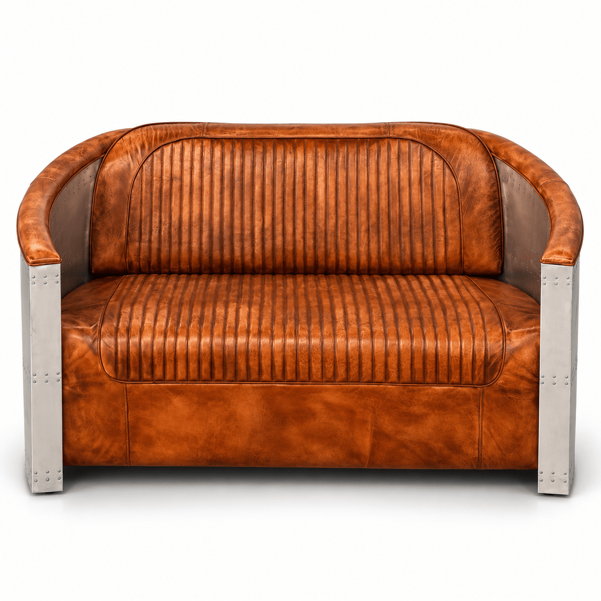 Maverick – Aviator Industrial Aircraft Aluminium 2-Seater Sofa - Kukuu Sofa