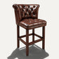 Windsor Chesterfield Genuine Leather Bar Stool – Vintage Brown | KUKUU Sofa - Kukuu Sofa