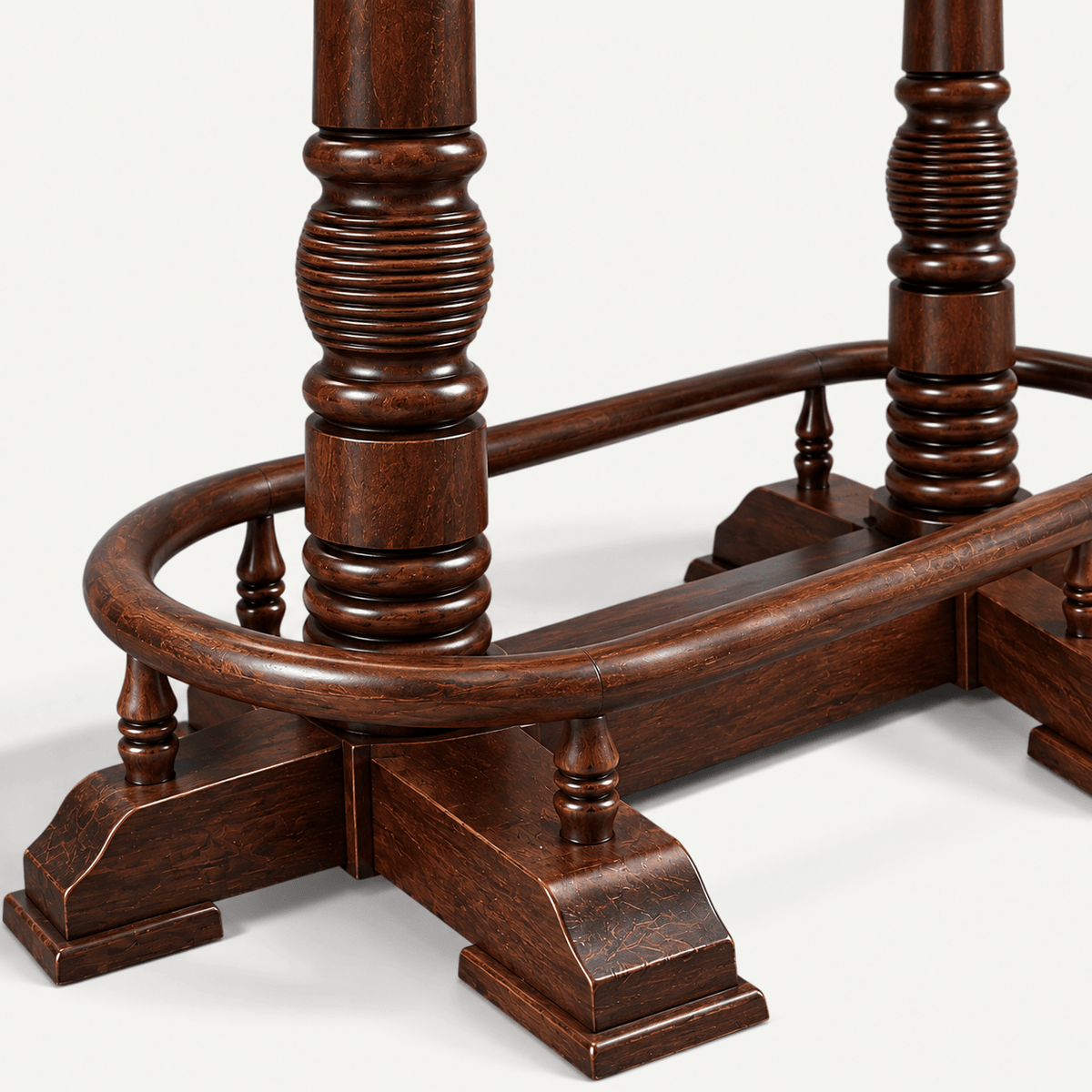 Windsor Traditional Oval Wooden Bar & Pub Poseur Table – Dark Brown - Kukuu Sofa
