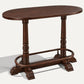 Windsor Traditional Oval Wooden Bar & Pub Poseur Table – Dark Brown - Kukuu Sofa