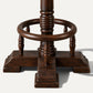 Windsor Traditional Round Wooden Bar & Pub Poseur Table – Dark Brown - Kukuu Sofa